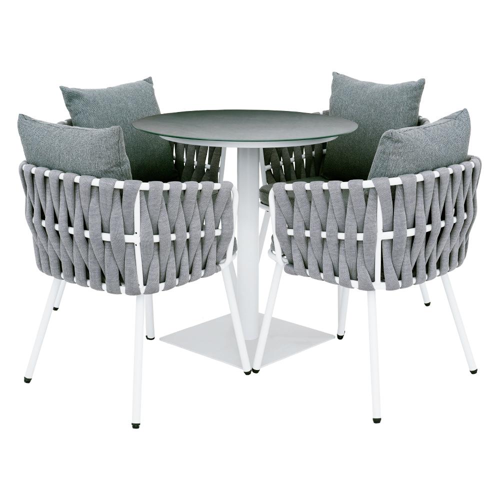 CONJUNTO 4 CADEIRAS E MESA PARA ÁREA EXTERNA