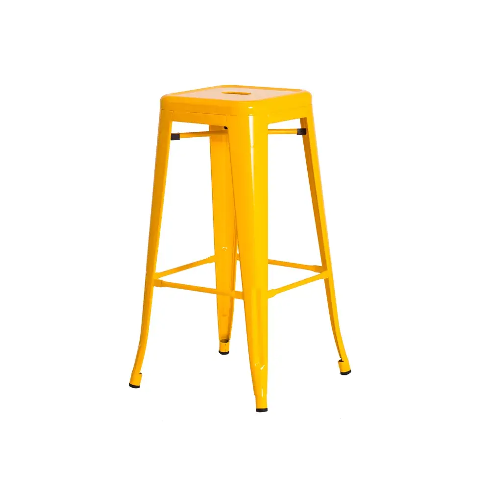 BANQUETA TOLIX IRON DESIGN AMARELA