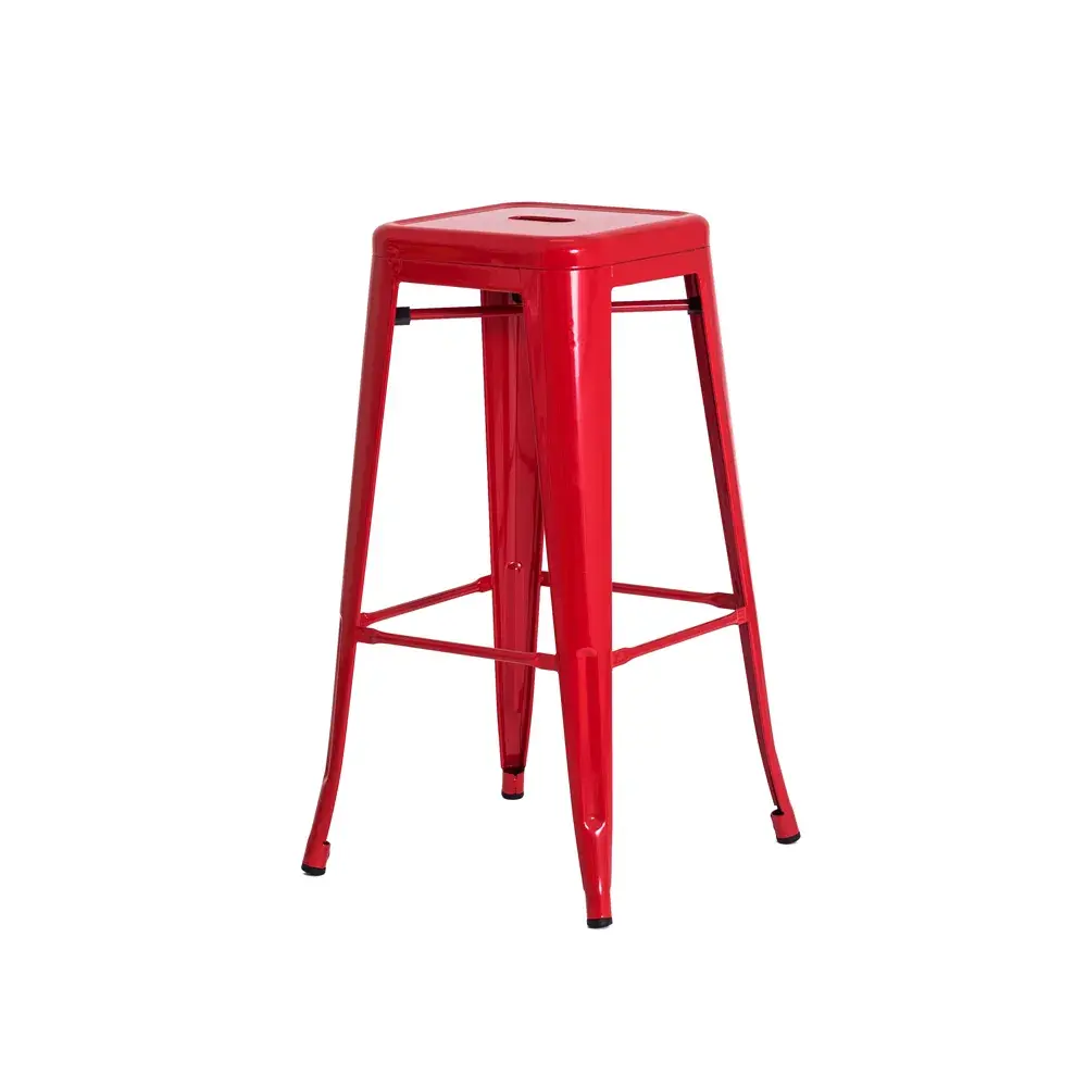 BANQUETA TOLIX IRON DESIGN VERMELHA